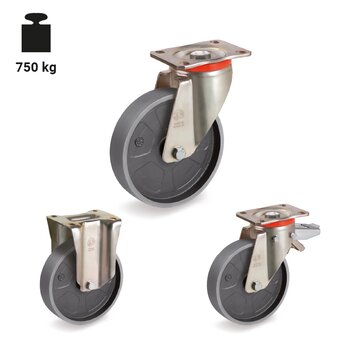 TR-69-P-Ruote con supporti per carichi pesanti